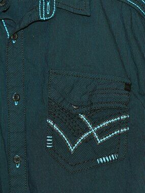 Mens Athletic Fit Button Up Shirt XL